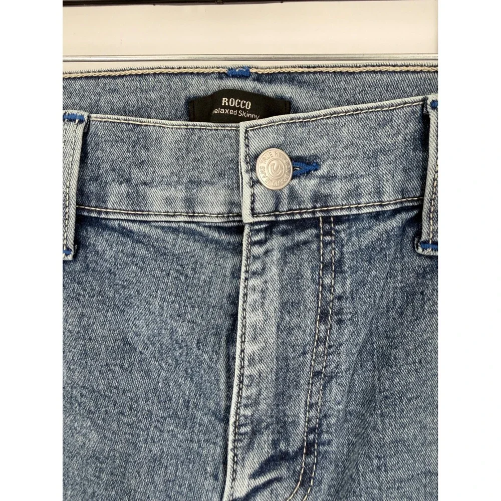 True Religion Rocco Relaxed Skinny Jeans Light Peppermint Wash Blue Mens 38 NWT